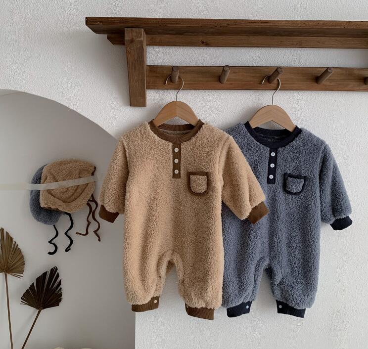 2023秋冬新品★ベビー服★ロンパース+帽子★66-90cm★2色