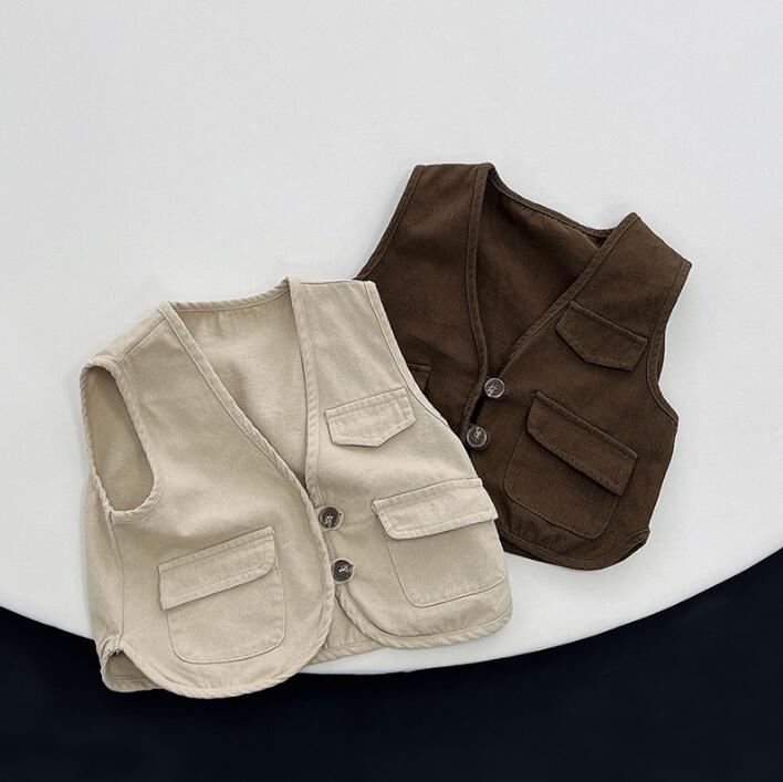 2023★春秋新作★韓国風子供服★チョッキ★2色80-130CM