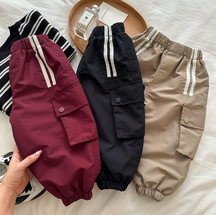 2023秋冬★子供服　裏起毛付きズボン★90-140cm★3色