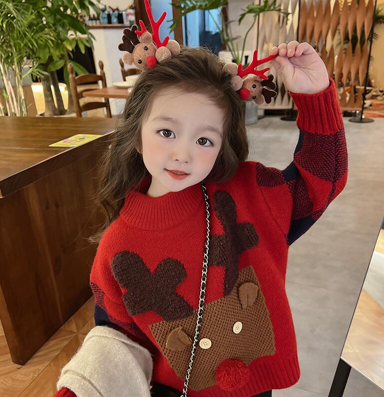 子供服★トップス★ニット★セーター★韓国風子供服★キッズ女の子★2色★90-140CM