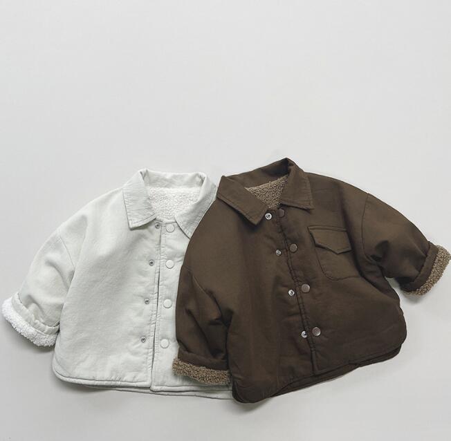 子供服★トップス★リバーシブル★裏起毛★韓国風子供服★コート★男女兼用★2色★80-130CM