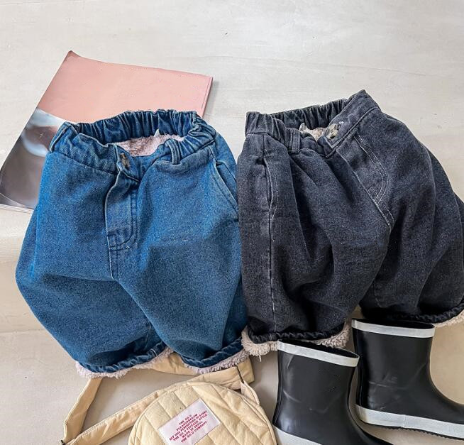 子供服★ズボン★ジーンズ★裏起毛★韓国風子供服★キッズ★男女兼用★2色★80-130CM