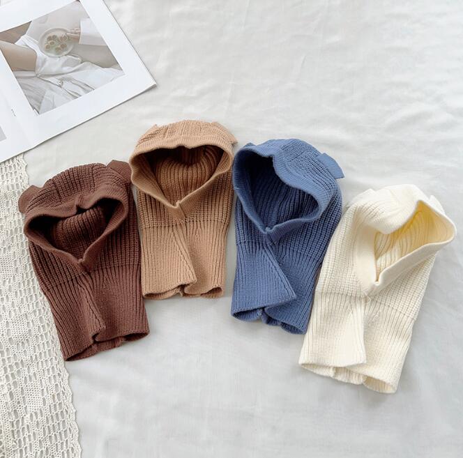 子供用★帽子/マフラー★ベビー★男女兼用★暖かい★防寒★ニット帽子★無地★6色