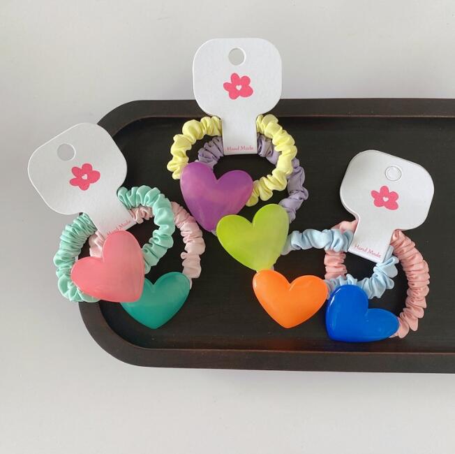 子供用★髪飾り★まとめ髪用★ヘアアクセサリー★キッズ★2枚入り★ヘアゴム★多色