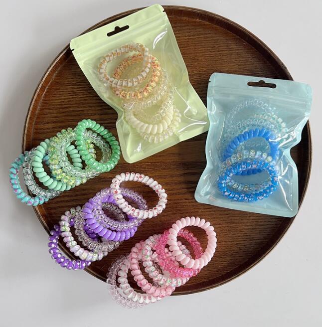 子供用★髪飾り★まとめ髪用★ヘアアクセサリー★キッズ★6枚入り★ヘアゴム★多色