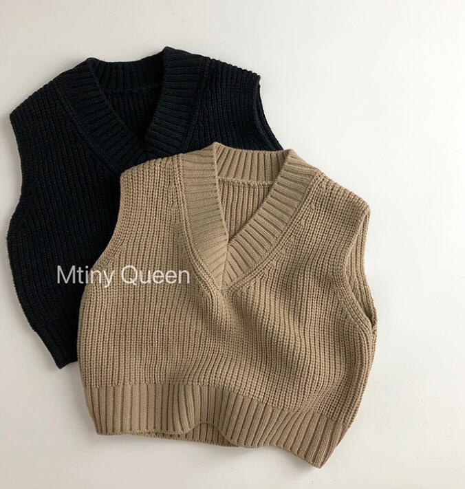 2023秋冬新品★子供服　ニットベスト★80-130cm★2色