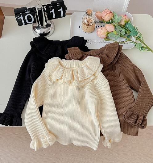 子供服★トップス★ニット★カシュクール ★キッズ女の子★韓国風子供服★3色★90-140CM