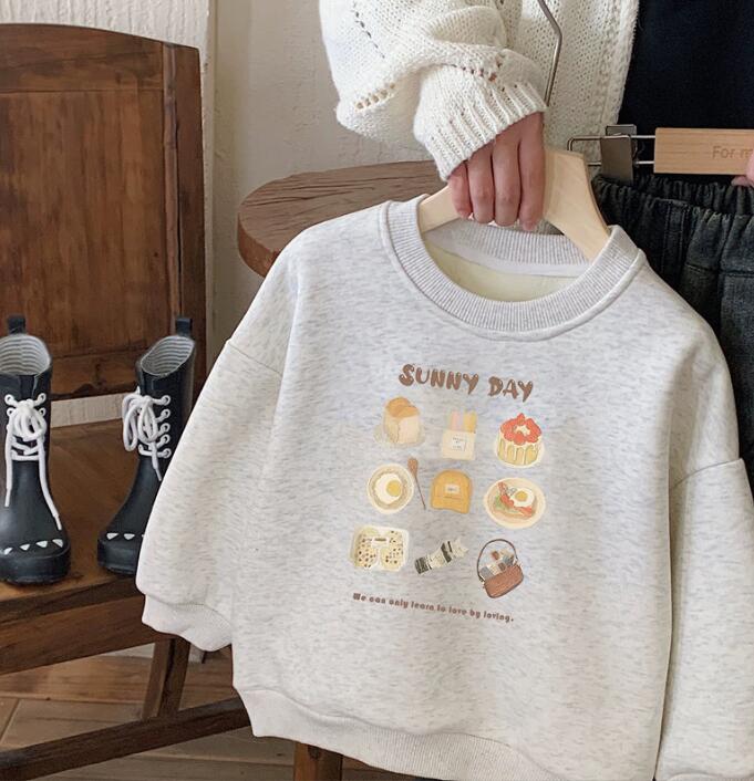 2023★秋冬新作★韓国風子供服★トレーナー★裏起毛★90-140CM
