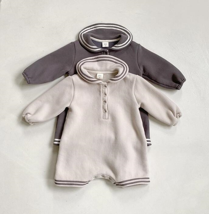 2023★秋冬新作★韓国風ベビー服★ロンパース★厚手★裏起毛★2色66-90CM