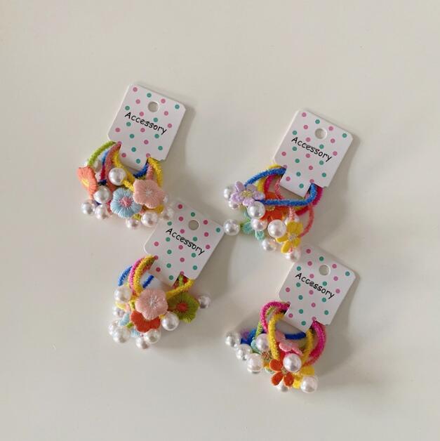 子供用★髪飾り★まとめ髪用★ヘアアクセサリー★5枚入り★可愛い★ヘアゴム★多色