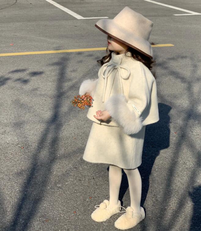 2023秋冬★キッズ服　厚手コート+スカート　セット★80-130★