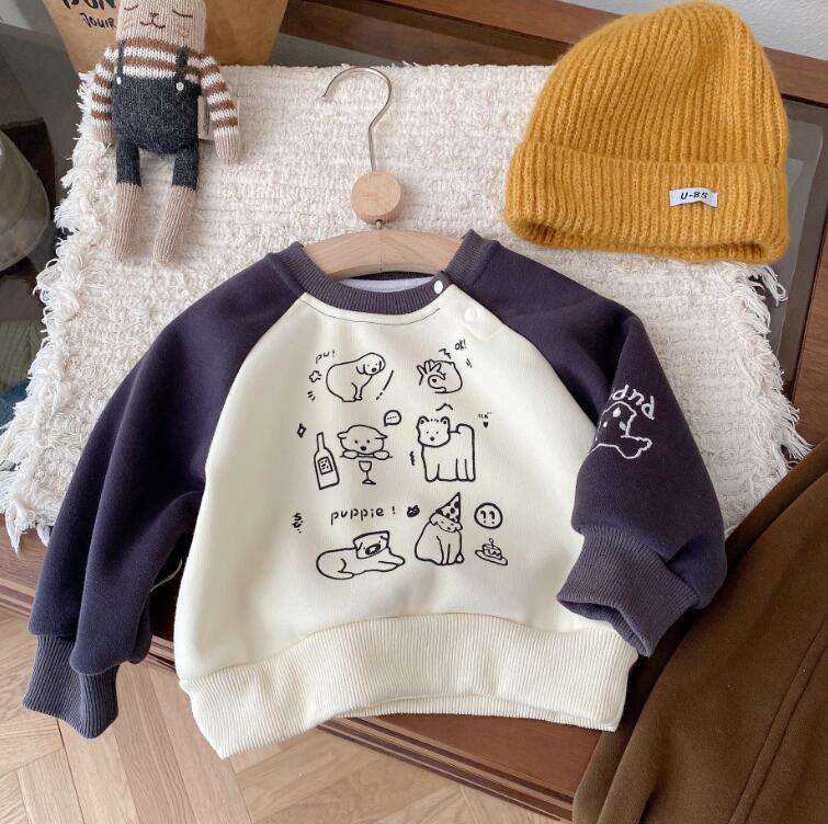 2023★秋冬新作★韓国風子供服★トレーナー★裏起毛★73-120CM