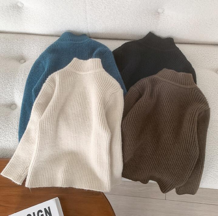 2023冬新入荷★子供服　裏起毛付きセーター★100-160cm　4色