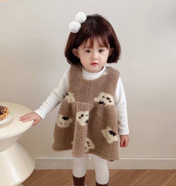 2023★秋冬新作★韓国風子供服★トップス★サロペット★裏起毛★4色73-110CM