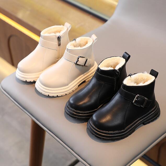 靴★子供靴★キッズ靴★シューズ★キッズ女の子★ショートブーツ★裏起毛★2色「21-30#」