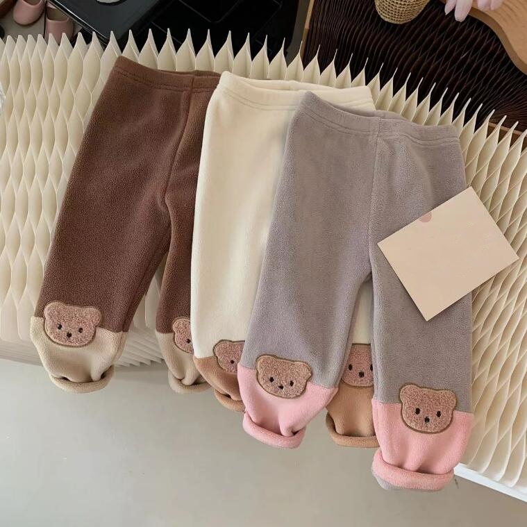 2023★秋冬新作★韓国風子供服★ズボン★レギンス★裏起毛★3色66-90CM