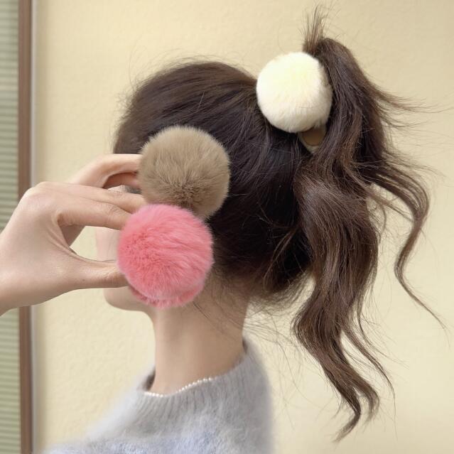 髪飾り★まとめ髪用★ヘアアクセサリー★ヘアピン★ふわふわ★ヘアクリップ★多色