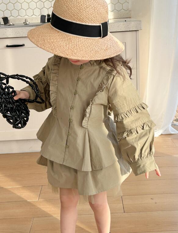 2024春新★子供服 　トップス+スカートズボン　セット★90-140cm★2色