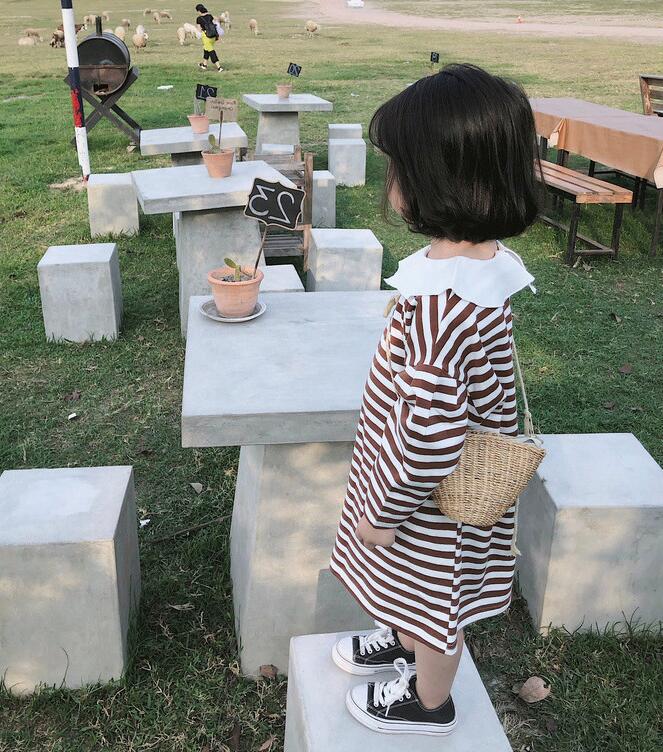 2024★春秋新作★韓国風子供服★ワンピース★カジュアル★2色7-15