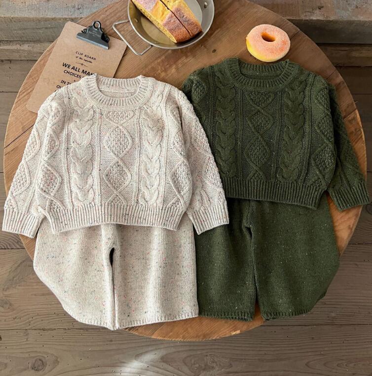 2024★春秋新作★韓国風子供服★セーター★ズボン★分けて販売★80-130CM
