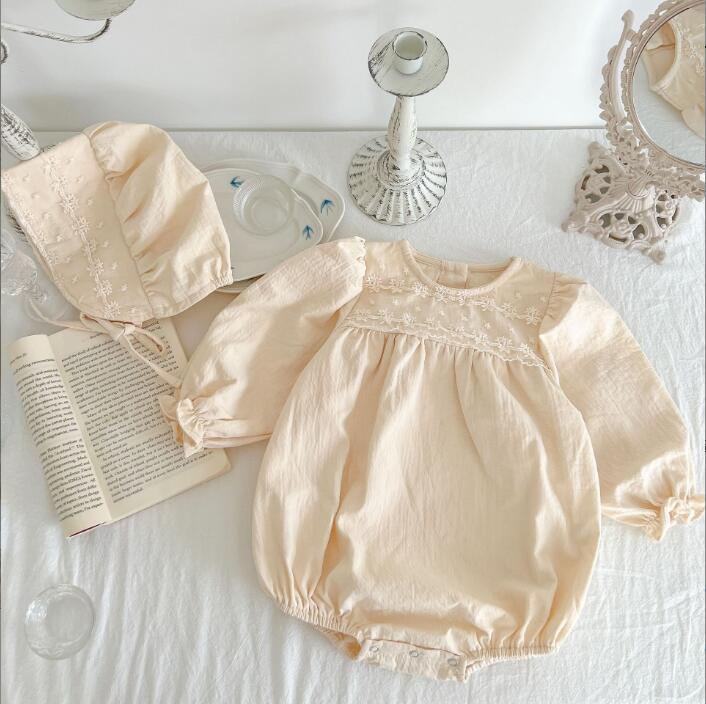 2024★春秋新作★韓国風ベビー服★ロンパース+帽子★66-100CM