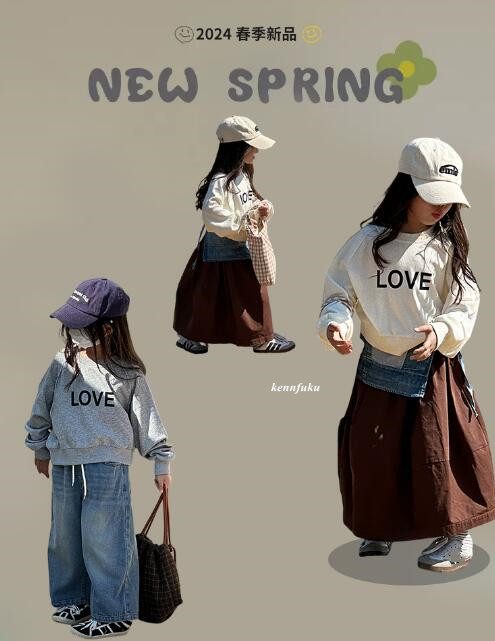 2024春新品★子供服　トップス★100-160cm　2色