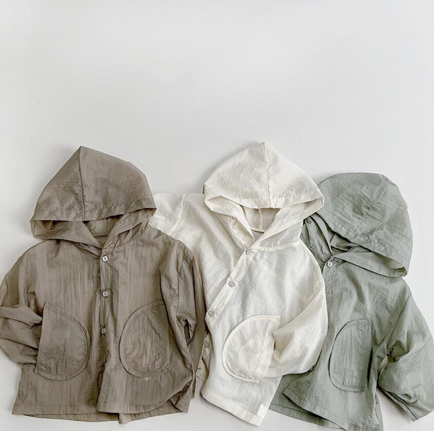 子供服★薄手★トップス★韓国風子供服★日焼け防止★キッズ★男女兼用★3色★80-130CM