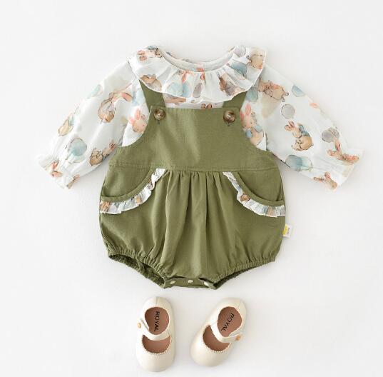 2024新品★ベビー服★トップス+ロンパース　セット★66-90cm★