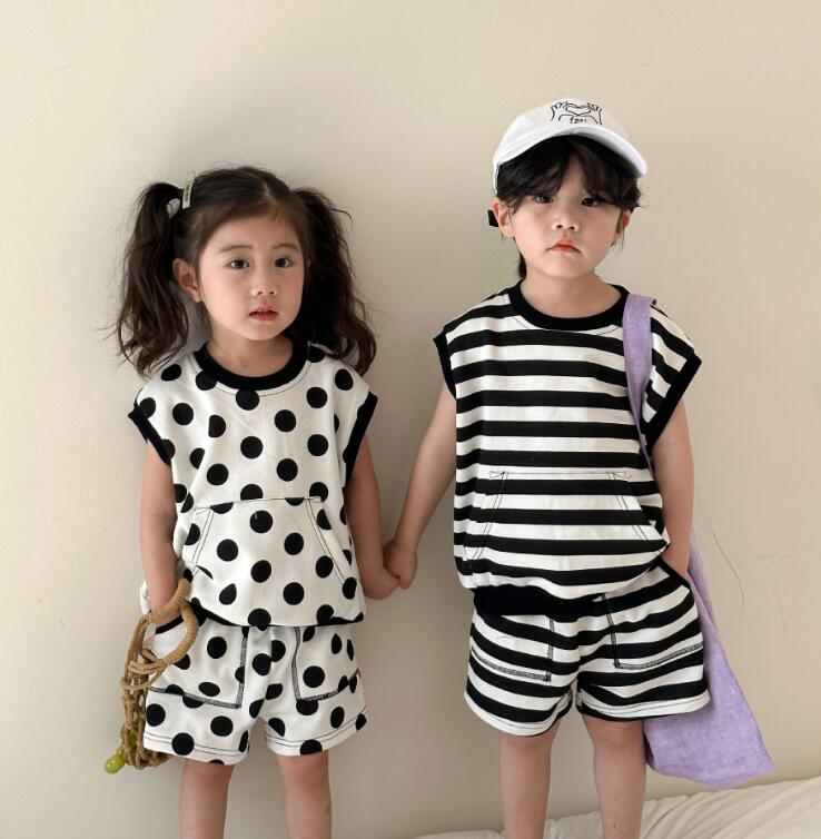 2024★春夏新作★韓国風子供服★トップス+ズボン2セット★2色80-150CM