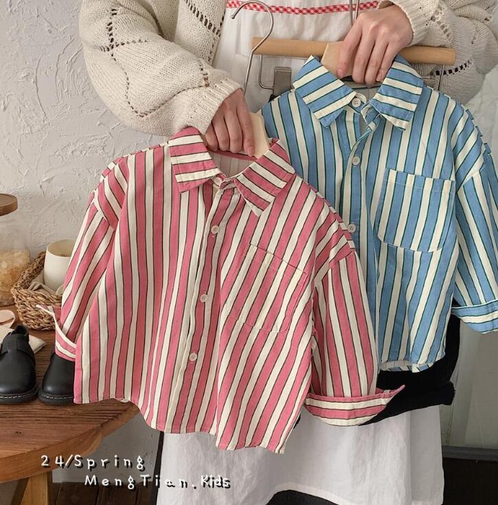 2024年新品★子供服　トップス　シャツ★90-140cm★2色