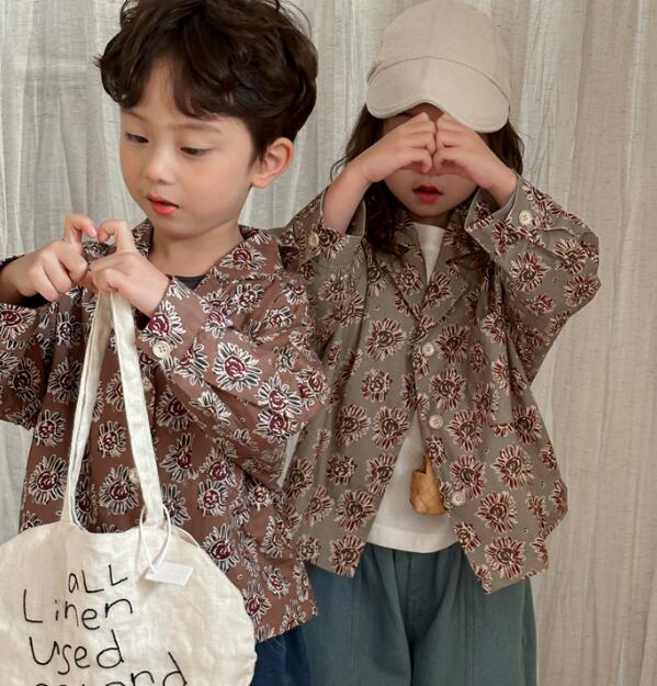 「2024」子供服★トップス★長袖シャツ★キッズ★男女兼用★2色★80-140CM