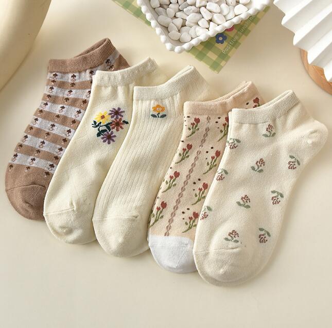 靴下★レディース★ソックス★大人用★女性用靴下★可愛い★花柄★多色
