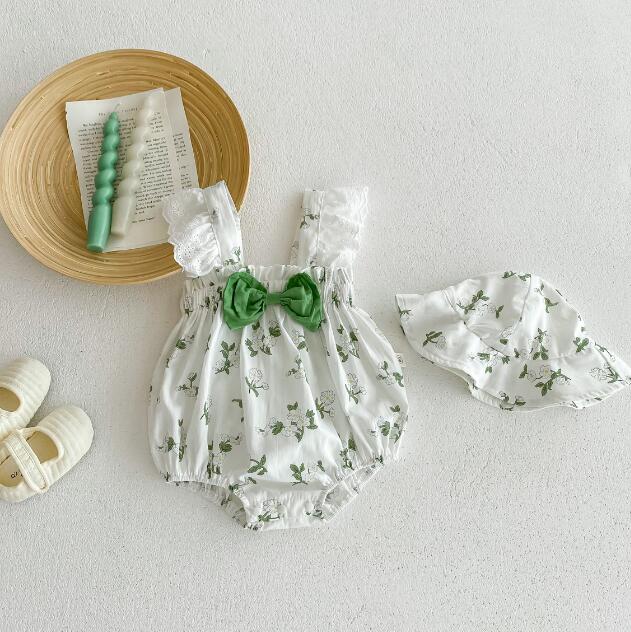 「2024」子供服★ロンパース+帽子★連体服★袖なし★ベビー★可愛い★66-90CM