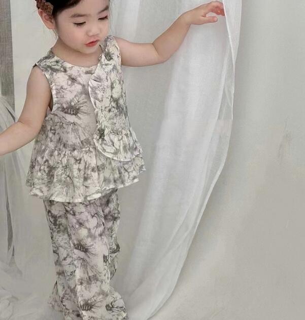 「2024」子供服★トップス+ズボン★セットアップ★キッズ女の子★5-13#