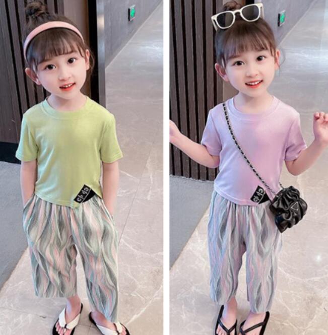 子供服★トップス+ズボン★セットアップ★キッズ女の子★2色★90-140CM