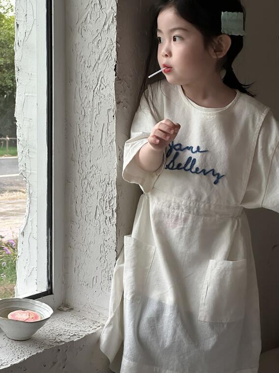 2024夏新品★子供服　ブラウスワンピース★90-150cm★