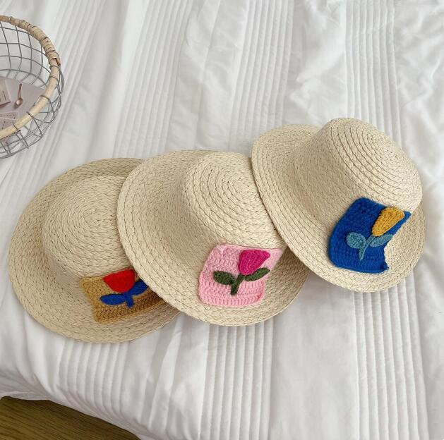「2024」子供用★帽子★麦わら帽子★キッズ★ハット★可愛い★3色