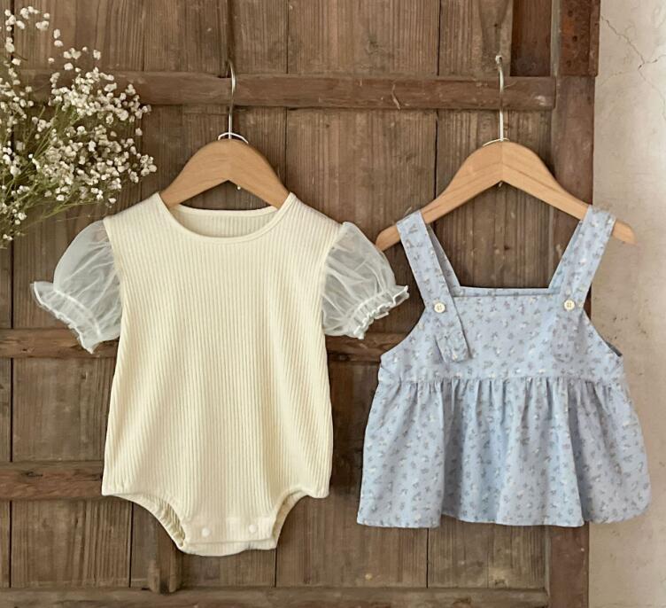 2024年夏新★子供服　トップス+ロンパース　セット★73-100cm★