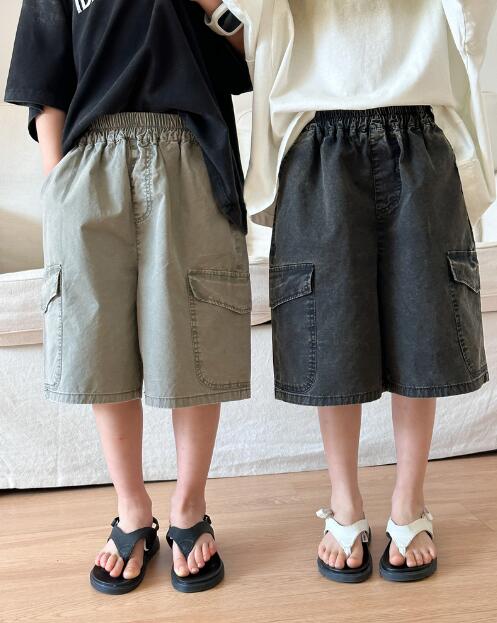 「2024」子供服★ジーンズ★ズボン★ハーフパンツ★男女兼用★韓国風子供服★2色★90-140CM