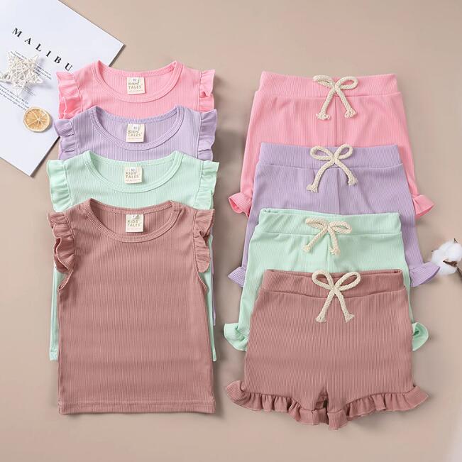 「2024」子供服★トップス+パンツ★セットアップ★韓国風子供服★キッズ★4色★80-120CM