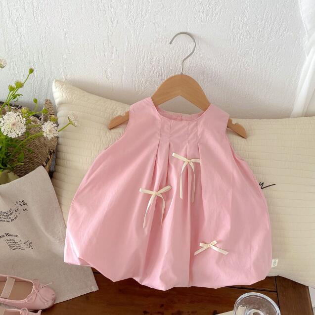 「2024」子供服★ワンピース★韓国風子供服★キッズ女の子★ノースリーブ★73-120CM