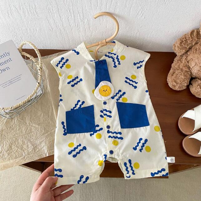 「2024」子供服★ロンパース★連体服★韓国風子供服★袖なし★ベビー★66-90CM