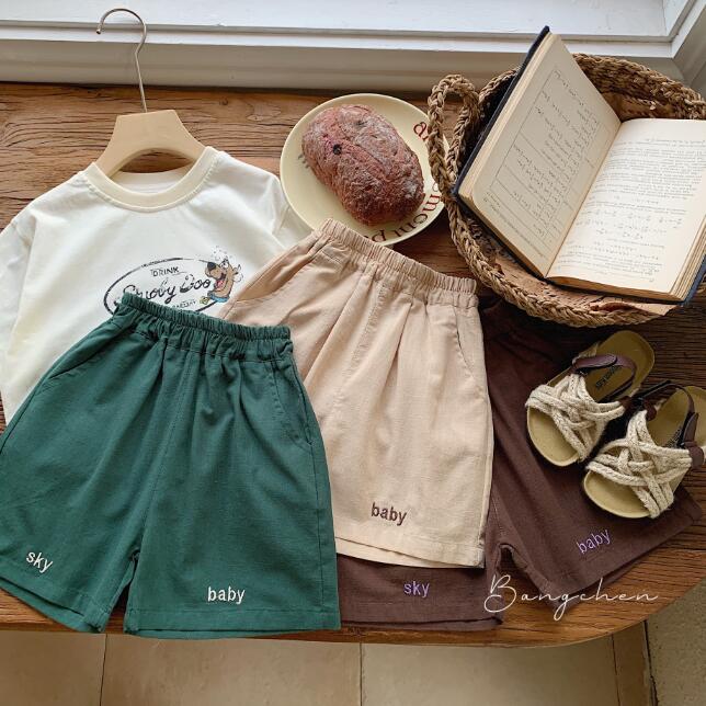 「2024」子供服★ボトムス★ハーフパンツ★韓国風子供服★キッズ★3色★90-140CM