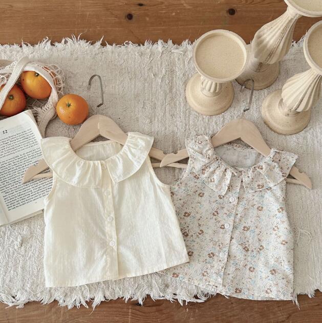 「2024」子供服★袖なしシャツ★トップス★韓国風子供服★ベビー★可愛い★2色★66-90CM