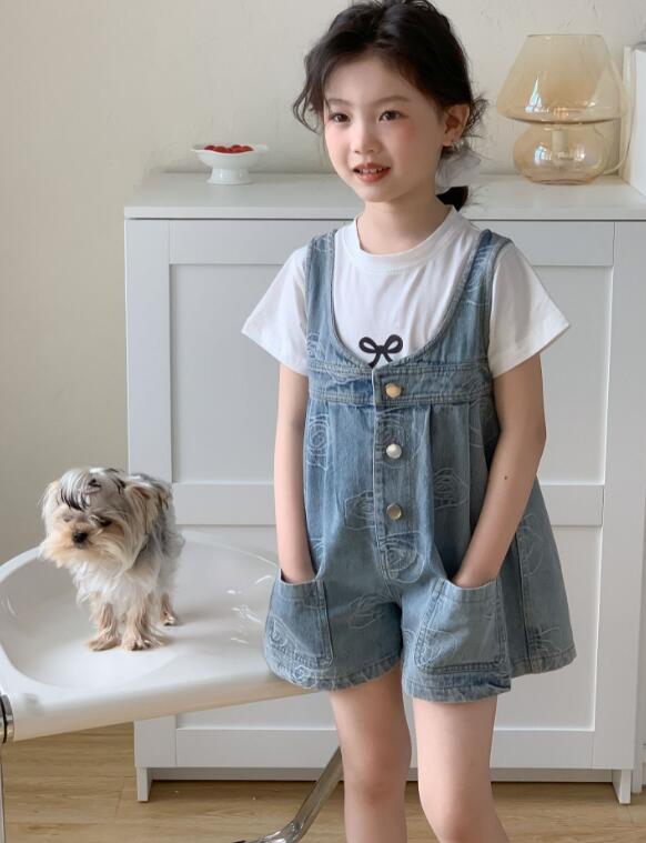 2024夏★子供服　デニムサロペット　連体服★90-150cm★
