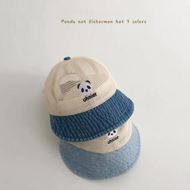 「2024」子供用★帽子★キャップ★ベビー★ハット★薄手★通気性★パンダ★可愛い★3色