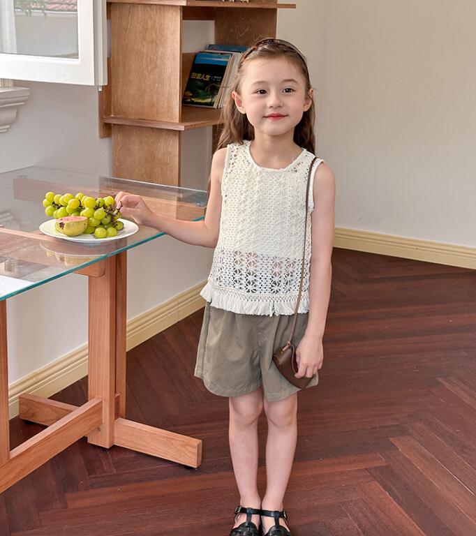 2024夏新品★子供服　吊りトップス&ベスト&ズボン★90-160cm★