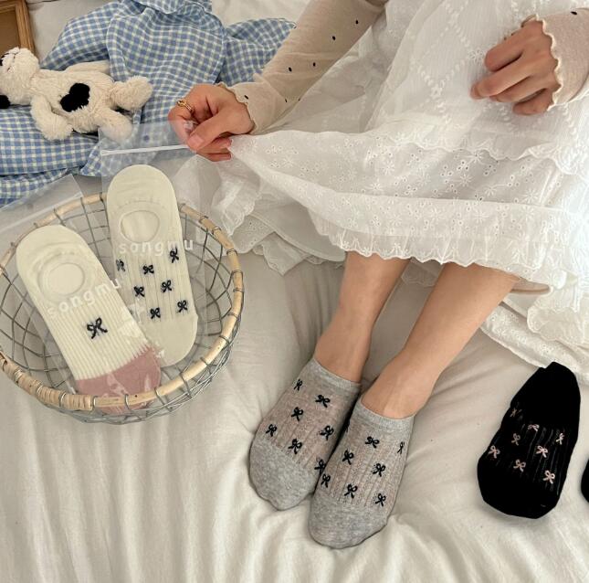 「2024」靴下★レディース★ソックス★大人用★女性用靴下★薄手★蝶結び