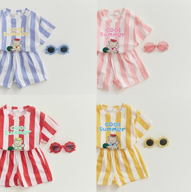 2024★夏新作★韓国風子供服★トップス+ズボン★4色80-120CM