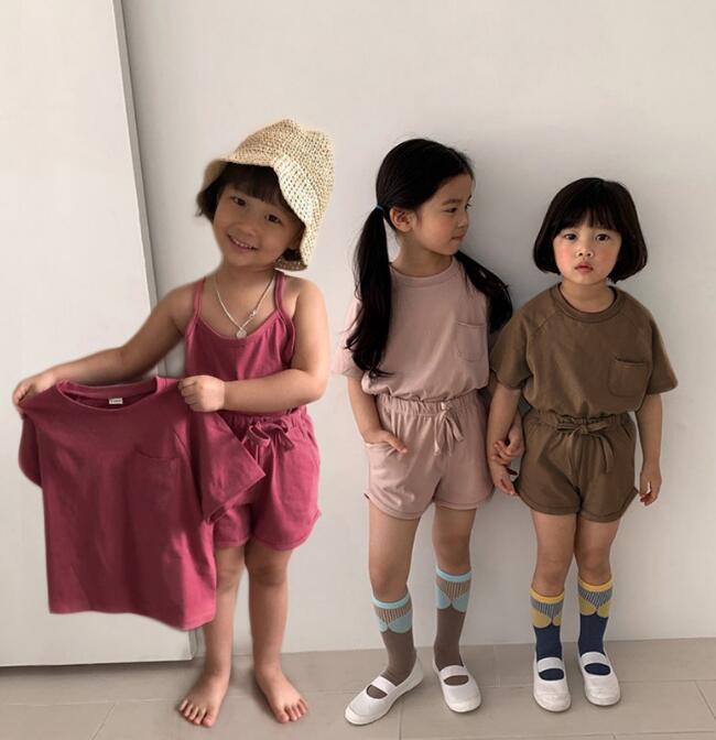 2024★夏新作★韓国風子供服★Tシャツ★キャミソール★ズボン★分けて販売★90-130CM